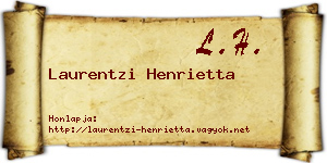 Laurentzi Henrietta névjegykártya
