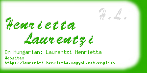 henrietta laurentzi business card